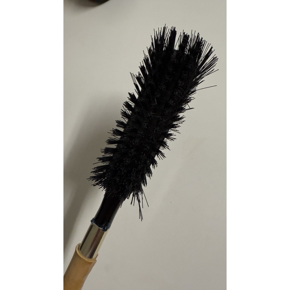 Vintage 50s Mid Century MCM Horse Head Shoe Brush Bamboo Handle 15"‎ - Picture 3 of 11